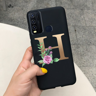 Για Vivo Y50 Θήκη 1935 Soft Silicone Cute Letters Κάλυμμα για Vivo Y30 1938 Θήκη Vivo Y550 Y30 Y 30 50 Θήκες τηλεφώνου Shcokproof Capa