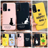 Για Vivo Y50 Case 1935 Cute Couple Cat Θήκες τηλεφώνου σιλικόνης για Vivo Y30 1938 Vivo Y50 Y 30 50 Πίσω κάλυμμα Αντικραδασμικός προφυλακτήρας
