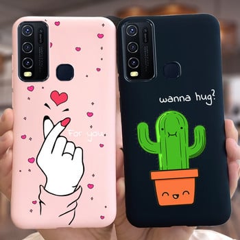 Για Vivo Y50 Case 1935 Cute Couple Cat Θήκες τηλεφώνου σιλικόνης για Vivo Y30 1938 Vivo Y50 Y 30 50 Πίσω κάλυμμα Αντικραδασμικός προφυλακτήρας