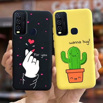 Για Vivo Y50 Case 1935 Cute Couple Cat Θήκες τηλεφώνου σιλικόνης για Vivo Y30 1938 Vivo Y50 Y 30 50 Πίσω κάλυμμα Αντικραδασμικός προφυλακτήρας