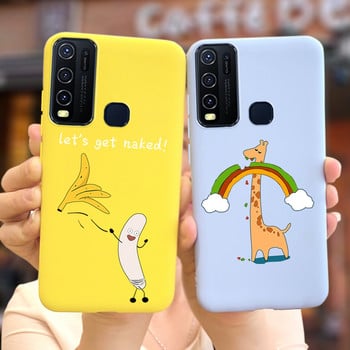 Για Vivo Y50 Case 1935 Cute Couple Cat Θήκες τηλεφώνου σιλικόνης για Vivo Y30 1938 Vivo Y50 Y 30 50 Πίσω κάλυμμα Αντικραδασμικός προφυλακτήρας