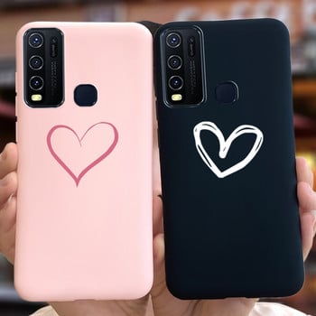 Για Vivo Y50 Case 1935 Cute Couple Cat Θήκες τηλεφώνου σιλικόνης για Vivo Y30 1938 Vivo Y50 Y 30 50 Πίσω κάλυμμα Αντικραδασμικός προφυλακτήρας