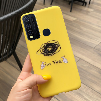 Για Vivo Y50 Case 1935 Cute Couple Cat Θήκες τηλεφώνου σιλικόνης για Vivo Y30 1938 Vivo Y50 Y 30 50 Πίσω κάλυμμα Αντικραδασμικός προφυλακτήρας