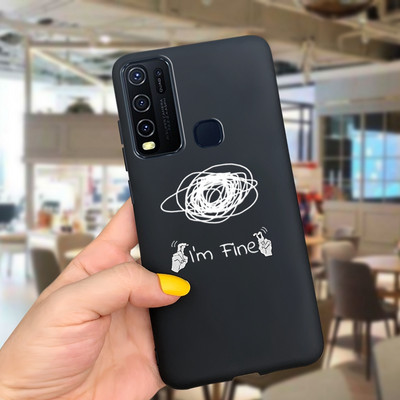 Για Vivo Y50 Case 1935 Cute Couple Cat Θήκες τηλεφώνου σιλικόνης για Vivo Y30 1938 Vivo Y50 Y 30 50 Πίσω κάλυμμα Αντικραδασμικός προφυλακτήρας