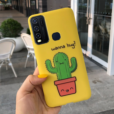 Για Vivo Y50 Case 1935 Cute Couple Cat Θήκες τηλεφώνου σιλικόνης για Vivo Y30 1938 Vivo Y50 Y 30 50 Πίσω κάλυμμα Αντικραδασμικός προφυλακτήρας