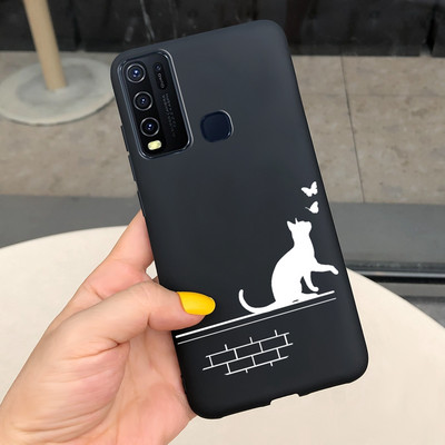 Για Vivo Y50 Case 1935 Cute Couple Cat Θήκες τηλεφώνου σιλικόνης για Vivo Y30 1938 Vivo Y50 Y 30 50 Πίσω κάλυμμα Αντικραδασμικός προφυλακτήρας