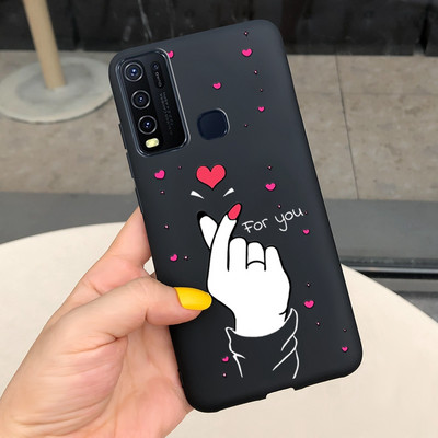 Για Vivo Y50 Case 1935 Cute Couple Cat Θήκες τηλεφώνου σιλικόνης για Vivo Y30 1938 Vivo Y50 Y 30 50 Πίσω κάλυμμα Αντικραδασμικός προφυλακτήρας