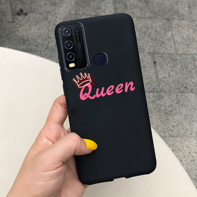 Για Vivo Y50 Case 1935 Cute Couple Cat Θήκες τηλεφώνου σιλικόνης για Vivo Y30 1938 Vivo Y50 Y 30 50 Πίσω κάλυμμα Αντικραδασμικός προφυλακτήρας