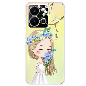 Για Vivo Y35 Case Cute Painted Cover Silicone Soft Fundas Phone Protector Shell For Vivo Y35 Y 35 VivoY35 Phone Case 6,58\'\' Capa