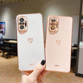 Силиконов калъф за телефон с квадратно покритие Love Heart за Xiaomi Redmi Note 10 Pro Max 4G 5G 10s RedmiNote10 Note10Pro Redmi10 10C Cover