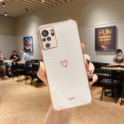 Силиконов калъф за телефон с квадратно покритие Love Heart за Xiaomi Redmi Note 10 Pro Max 4G 5G 10s RedmiNote10 Note10Pro Redmi10 10C Cover