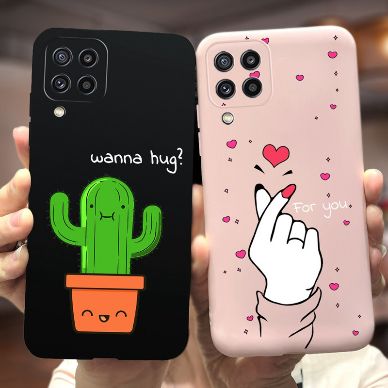 За Samsung M32 Case M325F Стилен мек силиконов заден капак За Samsung M12 M32 Cases Galaxy M32 M 32 12 Cover TPU Fundas Bumper