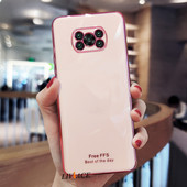 Луксозен силиконов калъф за телефон Xiaomi Mi Poco X3 Nfc X3 Pro Gold Edge Мек защитен заден капак на Poko X3pro X3nfc 3x