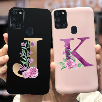 Για Samsung Galaxy A21s Case Fashion Letters Μαλακό κάλυμμα τηλεφώνου για Samsung A21s A217F 6,5\'\' Πλήρες κάλυμμα SM-A217F A 21 s