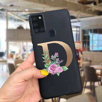 Για Samsung Galaxy A21s Case Fashion Letters Μαλακό κάλυμμα τηλεφώνου για Samsung A21s A217F 6,5\'\' Πλήρες κάλυμμα SM-A217F A 21 s