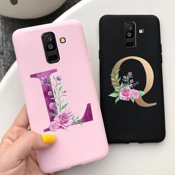 Untuk Samsung J8 2018 Casing Sampul Huruf Bunga Mewah untuk Samsung Galaxy J8 2018 J810F Silikon Lembut Sampul Tahan Benturan 6.0\