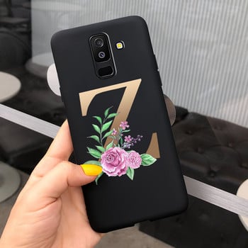 Untuk Samsung J8 2018 Casing Sampul Huruf Bunga Mewah untuk Samsung Galaxy J8 2018 J810F Silikon Lembut Sampul Tahan Benturan 6.0\