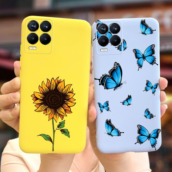 Untuk Oppo Realme 8 Pro Casing Lembut Ramping Fundas Lucu Bunga Matahari Casing Ponsel untuk Realme 8i 8 Realme8 Pro RMX3081 Tas Bumper Penutup Belakang