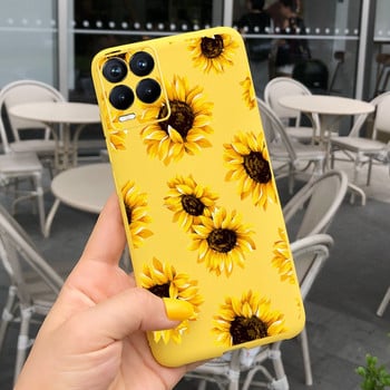 Untuk Oppo Realme 8 Pro Casing Lembut Ramping Fundas Lucu Bunga Matahari Casing Ponsel untuk Realme 8i 8 Realme8 Pro RMX3081 Tas Bumper Penutup Belakang