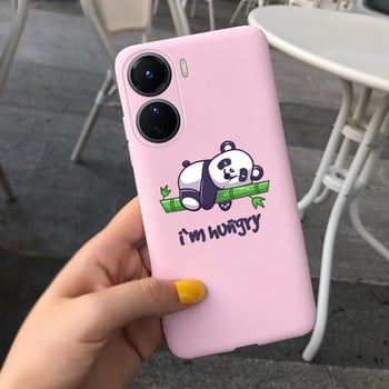 Untuk Vivo Y16 4G Casing Lucu Alien Panda Penutup Kartun Casing Ponsel Silikon Lunak untuk Vivo Y16 Y 16 V2204 V2214 Penutup Belakang Coque Capa