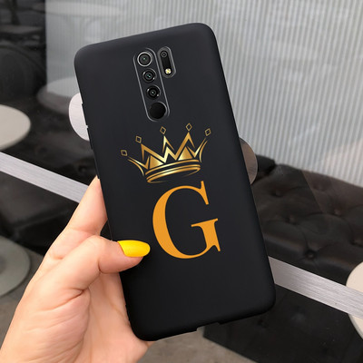 Περίβλημα untuk Xiaomi Redmi 9 Sampul Huruf Mahkota Mode Baru untuk Xiaomi Redmi 9 Prime Casing Ponsel 6.53 ``Fundas untuk Redmi 9 Cangkang Lunak