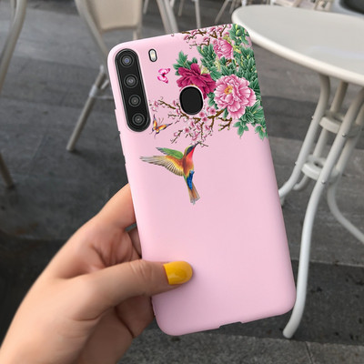 Красиви цветя за калъф за Samsung Galaxy A21 Sm-A215U Меки силиконови сладки модни калъфи за телефони за Samsung A21 Galaxy A 21 броня