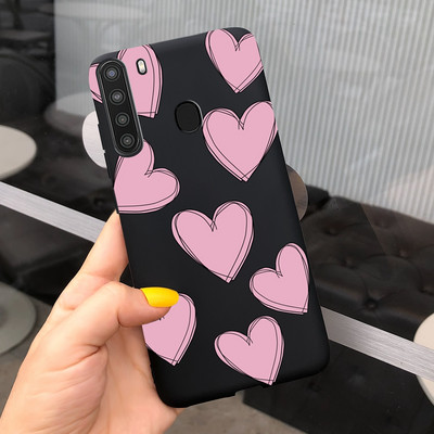 Красиви цветя за калъф за Samsung Galaxy A21 Sm-A215U Меки силиконови сладки модни калъфи за телефони за Samsung A21 Galaxy A 21 броня