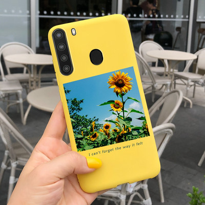 Красиви цветя за калъф за Samsung Galaxy A21 Sm-A215U Меки силиконови сладки модни калъфи за телефони за Samsung A21 Galaxy A 21 броня