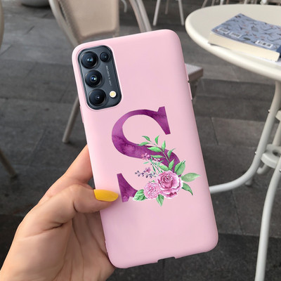Για Oppo Find X3 Lite Θήκη CPH2145 Cute Letters Μαλακό κάλυμμα τηλεφώνου από σιλικόνη για Oppo Find X 3 Lite X3Lite Θήκες Fundas Bumper