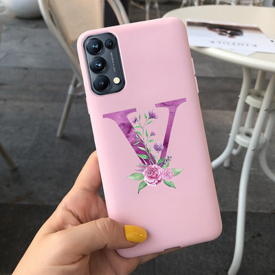 Για Oppo Find X3 Lite Θήκη CPH2145 Cute Letters Μαλακό κάλυμμα τηλεφώνου από σιλικόνη για Oppo Find X 3 Lite X3Lite Θήκες Fundas Bumper