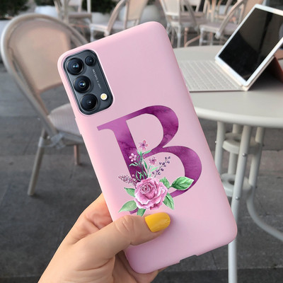 Για Oppo Find X3 Lite Θήκη CPH2145 Cute Letters Μαλακό κάλυμμα τηλεφώνου από σιλικόνη για Oppo Find X 3 Lite X3Lite Θήκες Fundas Bumper