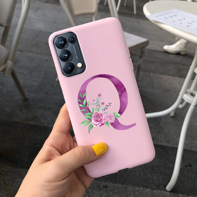 Για Oppo Find X3 Lite Θήκη CPH2145 Cute Letters Μαλακό κάλυμμα τηλεφώνου από σιλικόνη για Oppo Find X 3 Lite X3Lite Θήκες Fundas Bumper
