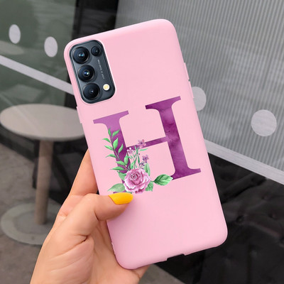 Για Oppo Find X3 Lite Θήκη CPH2145 Cute Letters Μαλακό κάλυμμα τηλεφώνου από σιλικόνη για Oppo Find X 3 Lite X3Lite Θήκες Fundas Bumper