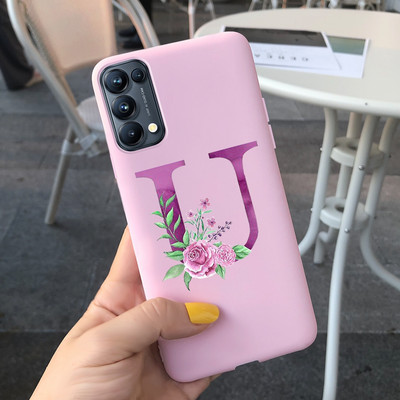 Για Oppo Find X3 Lite Θήκη CPH2145 Cute Letters Μαλακό κάλυμμα τηλεφώνου από σιλικόνη για Oppo Find X 3 Lite X3Lite Θήκες Fundas Bumper