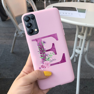 Για Oppo Find X3 Lite Θήκη CPH2145 Cute Letters Μαλακό κάλυμμα τηλεφώνου από σιλικόνη για Oppo Find X 3 Lite X3Lite Θήκες Fundas Bumper