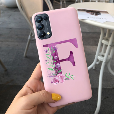 Για Oppo Find X3 Lite Θήκη CPH2145 Cute Letters Μαλακό κάλυμμα τηλεφώνου από σιλικόνη για Oppo Find X 3 Lite X3Lite Θήκες Fundas Bumper