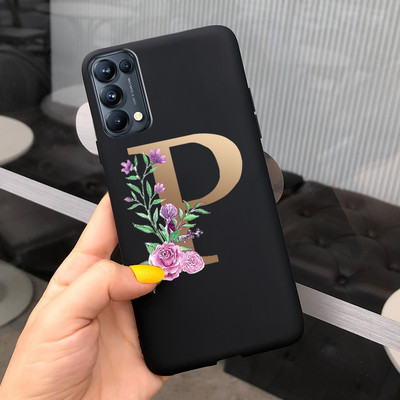 Για Oppo Find X3 Lite Θήκη CPH2145 Cute Letters Μαλακό κάλυμμα τηλεφώνου από σιλικόνη για Oppo Find X 3 Lite X3Lite Θήκες Fundas Bumper