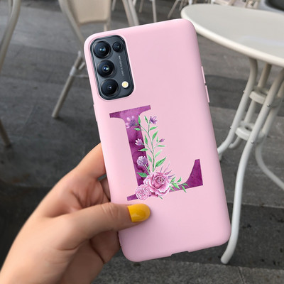 Για Oppo Find X3 Lite Θήκη CPH2145 Cute Letters Μαλακό κάλυμμα τηλεφώνου από σιλικόνη για Oppo Find X 3 Lite X3Lite Θήκες Fundas Bumper