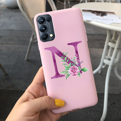 Για Oppo Find X3 Lite Θήκη CPH2145 Cute Letters Μαλακό κάλυμμα τηλεφώνου από σιλικόνη για Oppo Find X 3 Lite X3Lite Θήκες Fundas Bumper