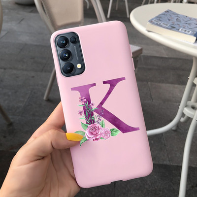 Για Oppo Find X3 Lite Θήκη CPH2145 Cute Letters Μαλακό κάλυμμα τηλεφώνου από σιλικόνη για Oppo Find X 3 Lite X3Lite Θήκες Fundas Bumper