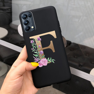 Για Oppo Find X3 Lite Θήκη CPH2145 Cute Letters Μαλακό κάλυμμα τηλεφώνου από σιλικόνη για Oppo Find X 3 Lite X3Lite Θήκες Fundas Bumper