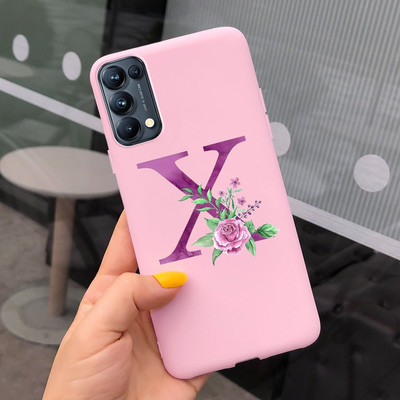 Για Oppo Find X3 Lite Θήκη CPH2145 Cute Letters Μαλακό κάλυμμα τηλεφώνου από σιλικόνη για Oppo Find X 3 Lite X3Lite Θήκες Fundas Bumper