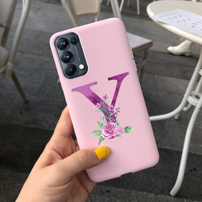 Για Oppo Find X3 Lite Θήκη CPH2145 Cute Letters Μαλακό κάλυμμα τηλεφώνου από σιλικόνη για Oppo Find X 3 Lite X3Lite Θήκες Fundas Bumper