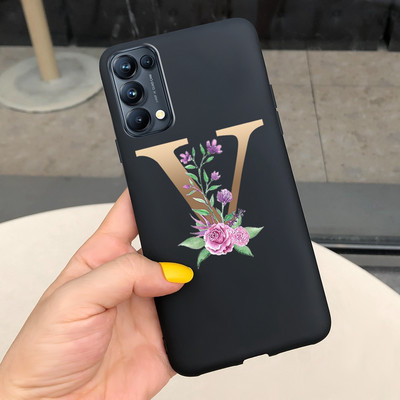 Για Oppo Find X3 Lite Θήκη CPH2145 Cute Letters Μαλακό κάλυμμα τηλεφώνου από σιλικόνη για Oppo Find X 3 Lite X3Lite Θήκες Fundas Bumper