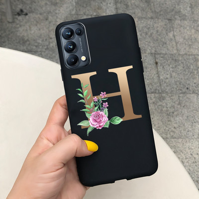 Για Oppo Find X3 Lite Θήκη CPH2145 Cute Letters Μαλακό κάλυμμα τηλεφώνου από σιλικόνη για Oppo Find X 3 Lite X3Lite Θήκες Fundas Bumper