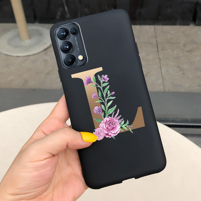 Για Oppo Find X3 Lite Θήκη CPH2145 Cute Letters Μαλακό κάλυμμα τηλεφώνου από σιλικόνη για Oppo Find X 3 Lite X3Lite Θήκες Fundas Bumper
