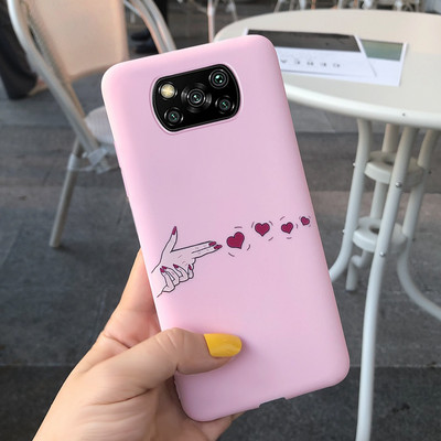 PocoX3 Калъфи за телефони за Xiaomi Poco X3 NFC Калъф Мек силиконов сладък анимационен калъф за Xiaomi Poco X3 Pro Калъф PocoX3 NFC Pro Shell