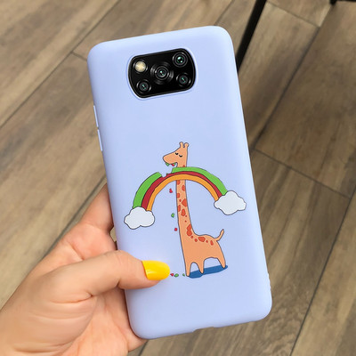 PocoX3 Калъфи за телефони за Xiaomi Poco X3 NFC Калъф Мек силиконов сладък анимационен калъф за Xiaomi Poco X3 Pro Калъф PocoX3 NFC Pro Shell