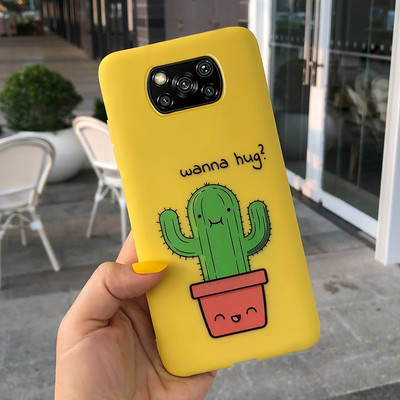 PocoX3 Калъфи за телефони за Xiaomi Poco X3 NFC Калъф Мек силиконов сладък анимационен калъф за Xiaomi Poco X3 Pro Калъф PocoX3 NFC Pro Shell