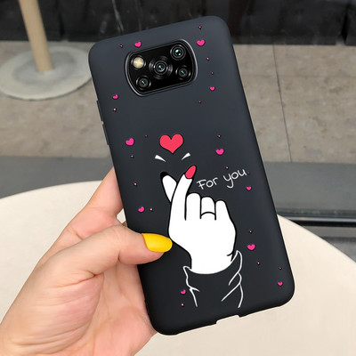 PocoX3 Калъфи за телефони за Xiaomi Poco X3 NFC Калъф Мек силиконов сладък анимационен калъф за Xiaomi Poco X3 Pro Калъф PocoX3 NFC Pro Shell
